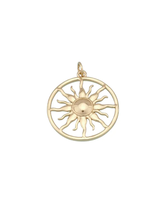 Gold Sun Charm made by Oceanne