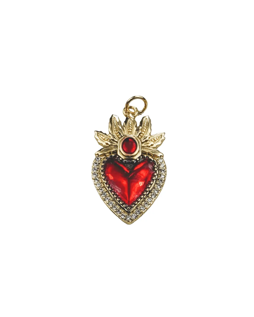 Red Sacred Heart Charm sold by Oceanne