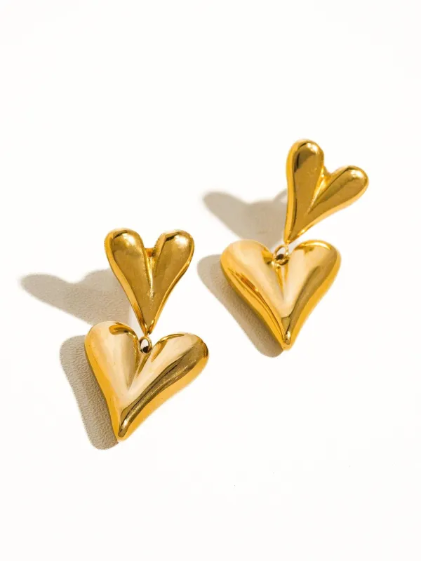 Adeline Heart Earring made by Oceanne