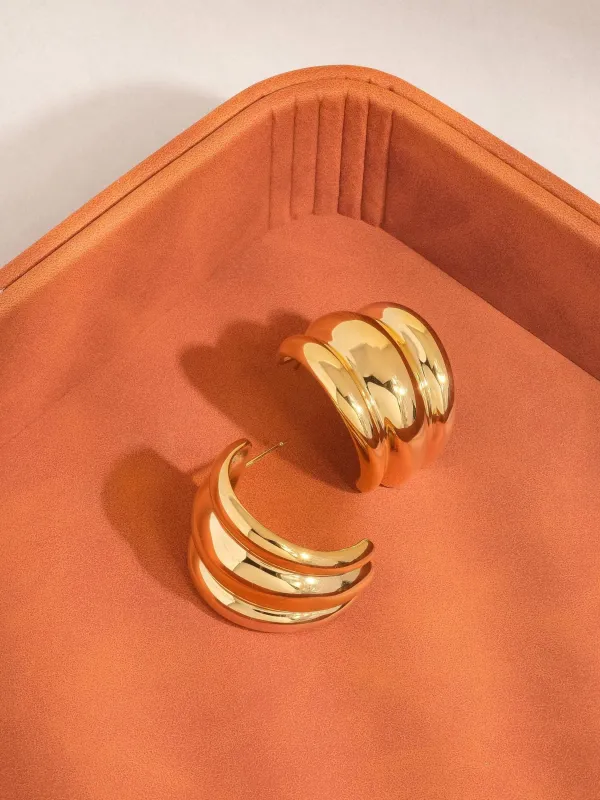 Colton Layered Spiral Earring made by Oceanne