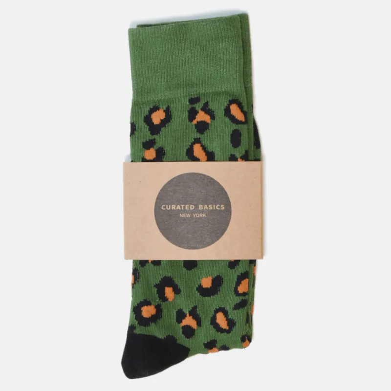 Leopard Socks made by Curated Basics
