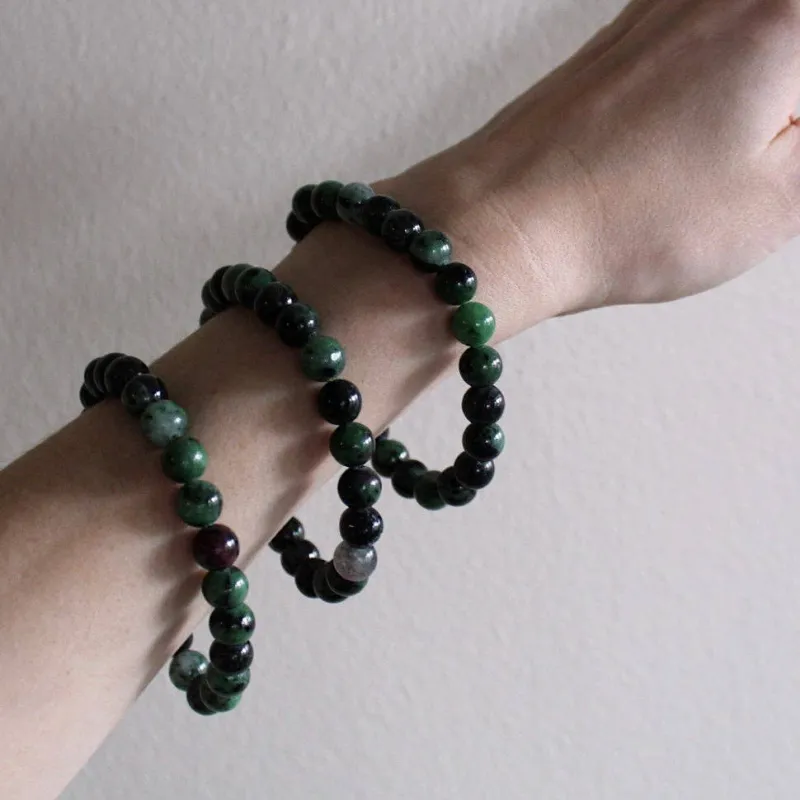 Ruby Zoisite Bracelet made by Oceanne