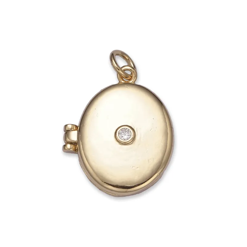 Oval Locket Charm made by Oceanne