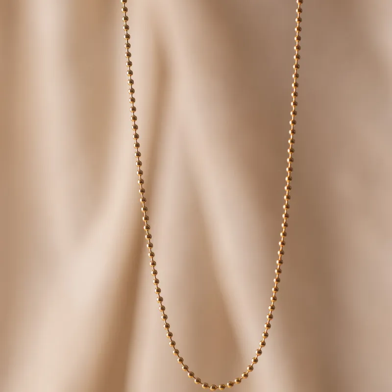 18k Gold Filled Ball Chain made by Oceanne
