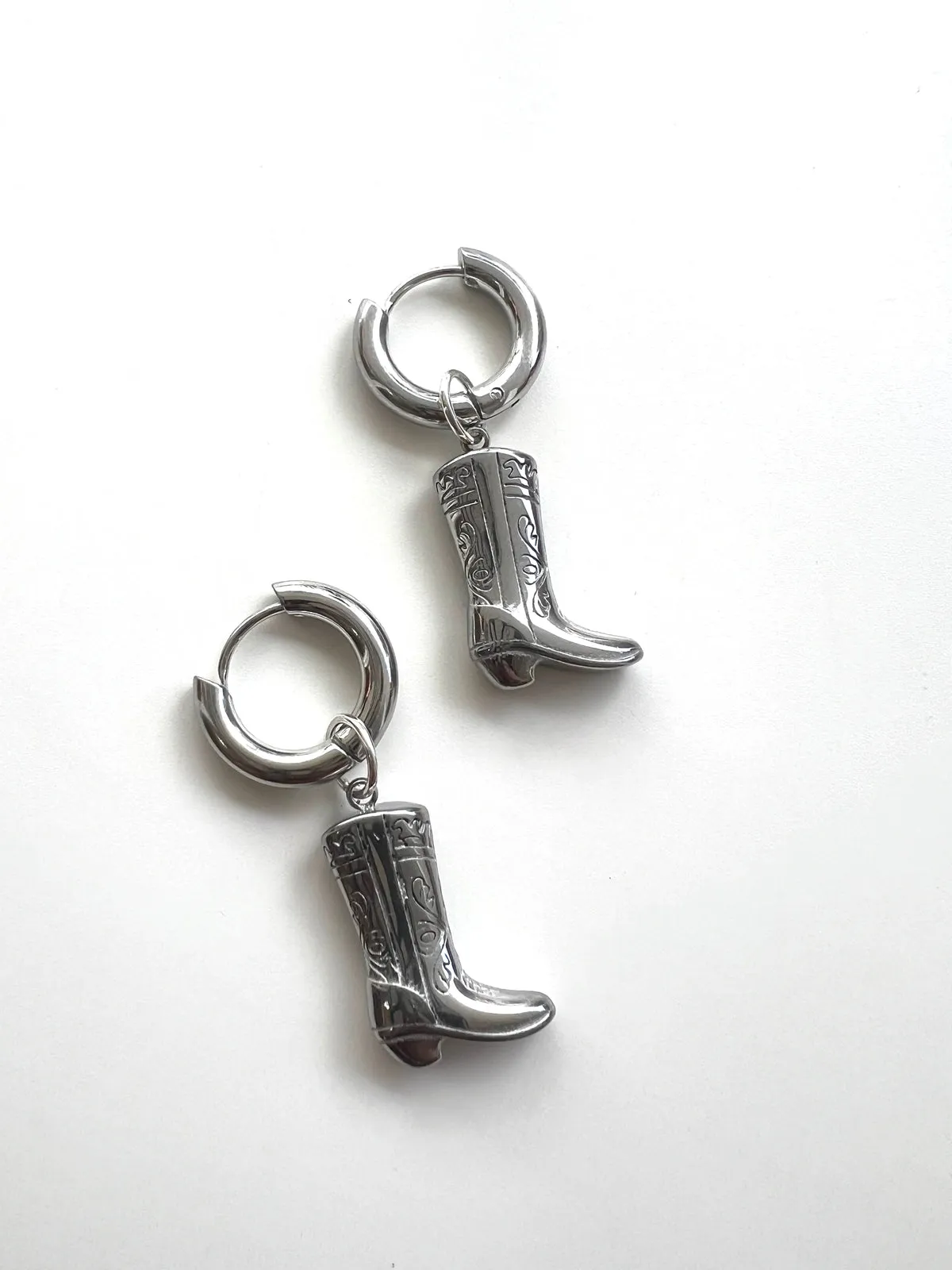 Cowboy Boot Huggie Earrings -Gold or Silver sold by Oceanne product image thumbnail 3