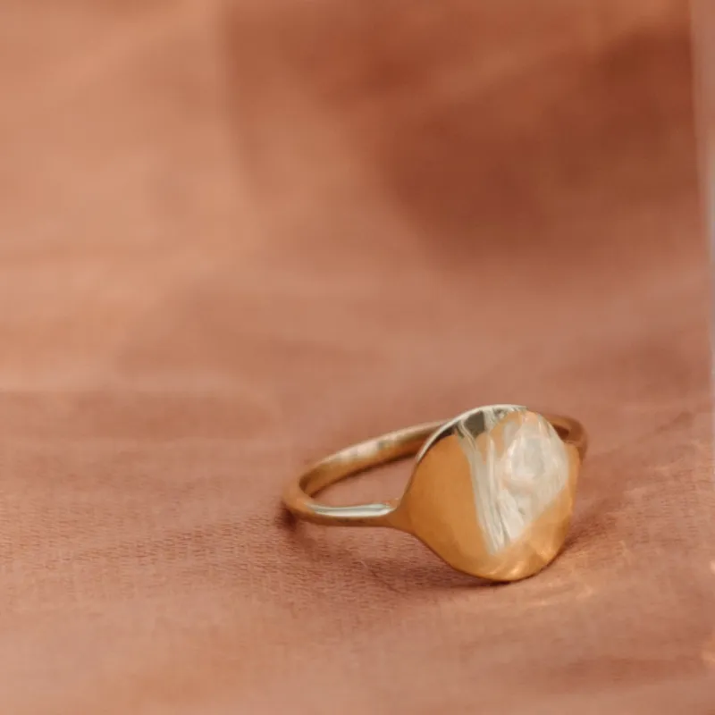Luna Signet Ring made by Oceanne