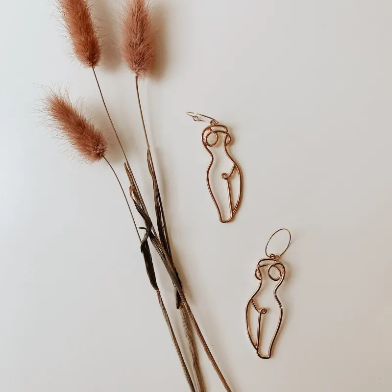 Form Earrings made by Oceanne