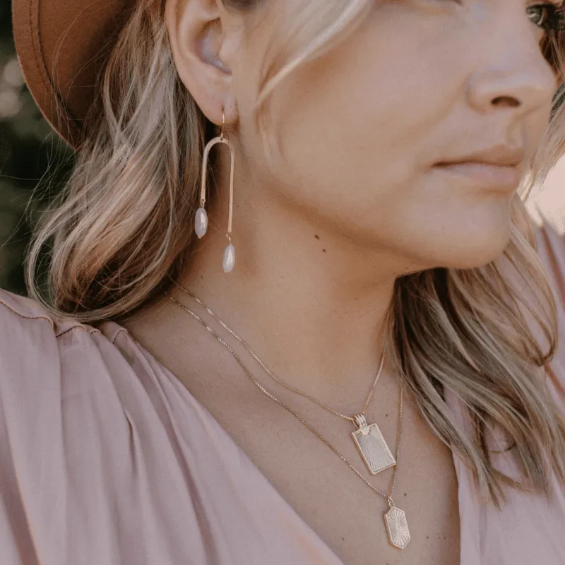 Lucy Pearl Earrings made by Oceanne
