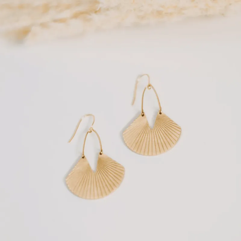 Mila Fan Earrings made by Oceanne