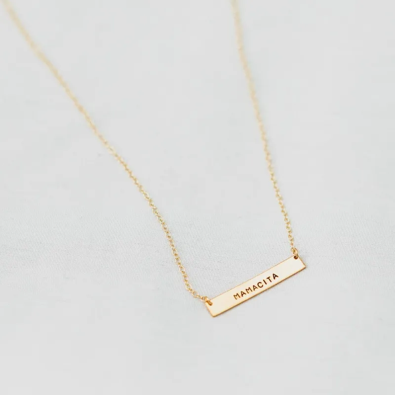Mamacita Horizontal Bar Necklace made by Oceanne