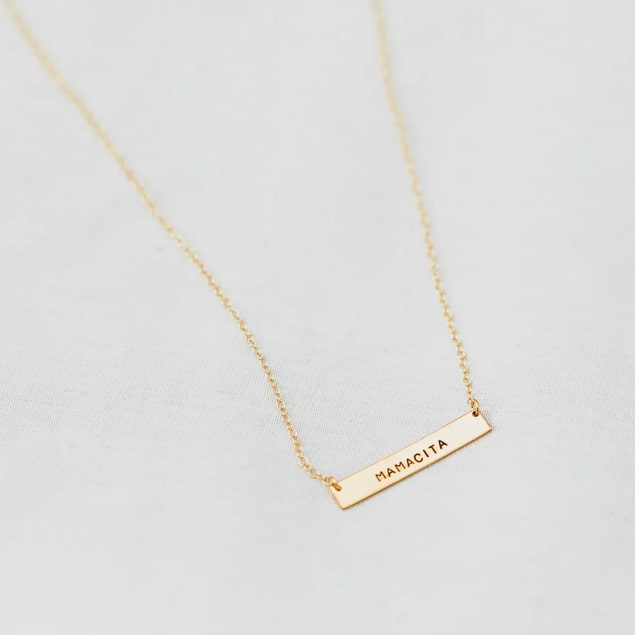 Mamacita Horizontal Bar Necklace sold by Oceanne