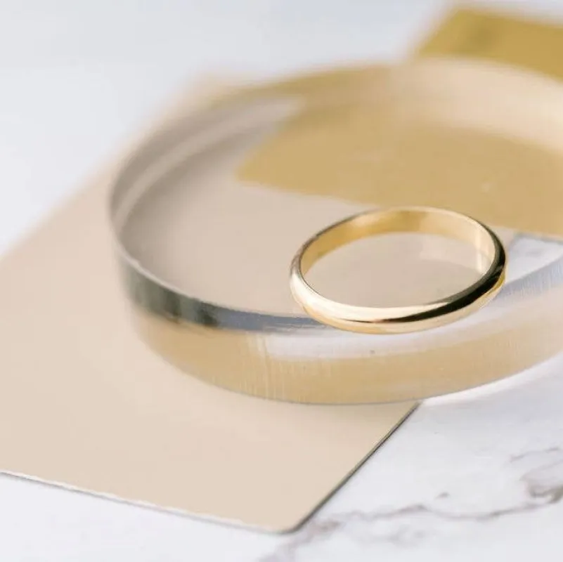 Thick Half Round Ring // Gold + Silver made by Oceanne