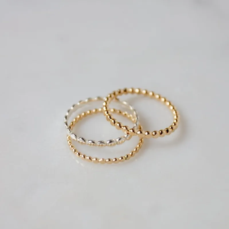 Beaded Dot Ring made by Oceanne