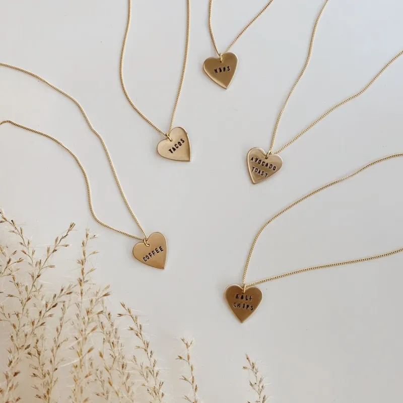 Custom 'Favorite Things' Heart Necklace made by Oceanne