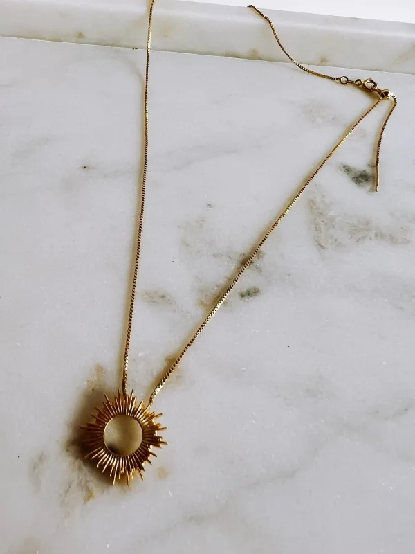 Sunburst Necklace | Gold or Silver made by Oceanne