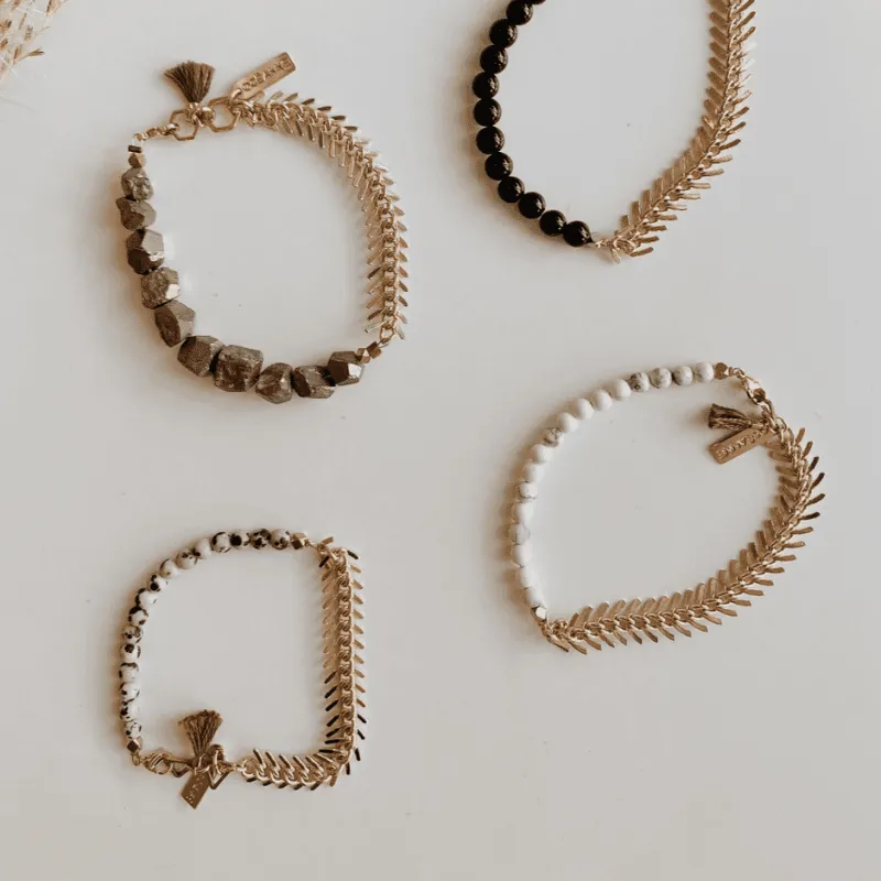Stone and Chain Bracelet made by Oceanne