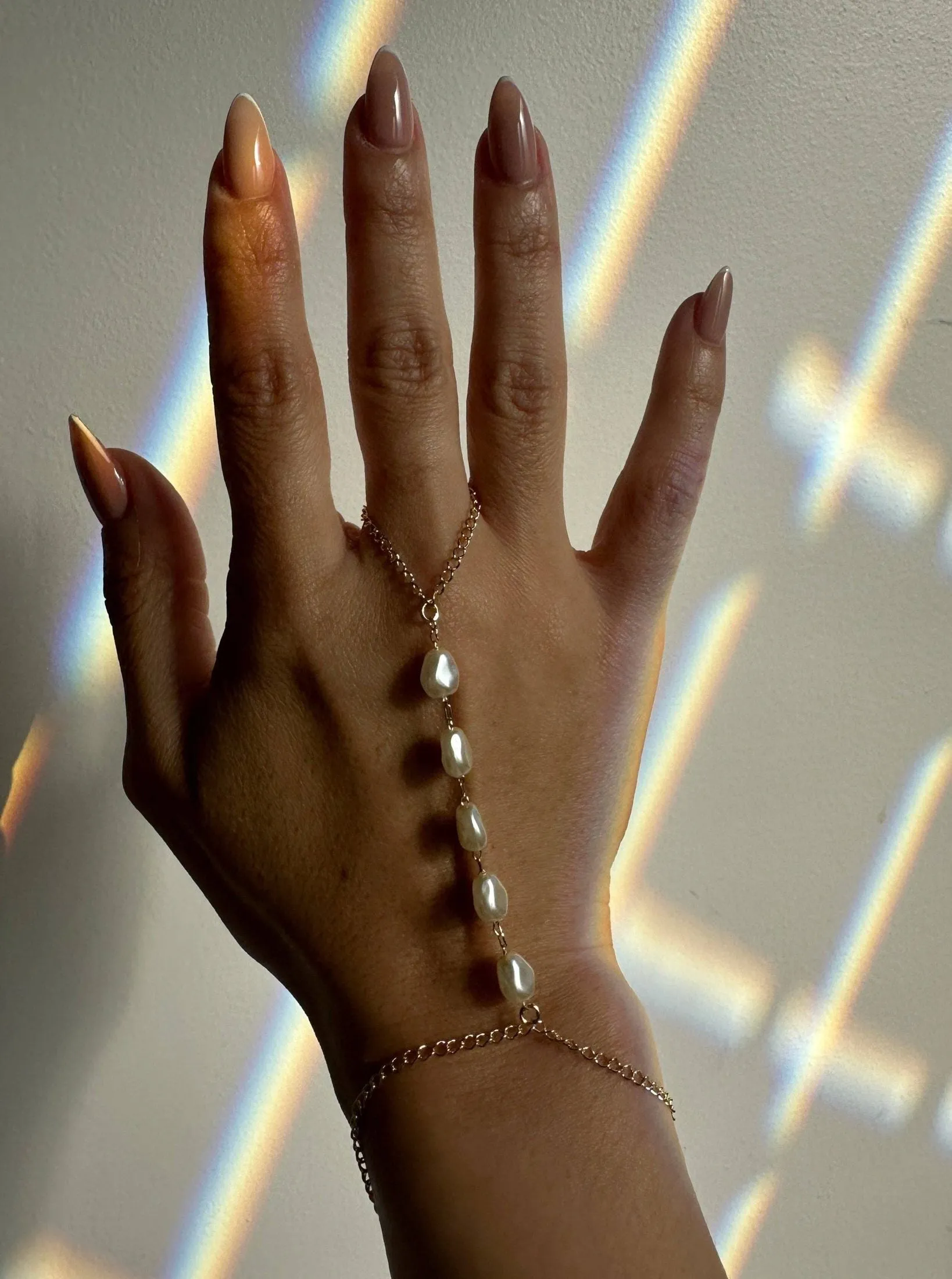 Baroque Pearl Hand Chain sold by Oceanne product image thumbnail 2