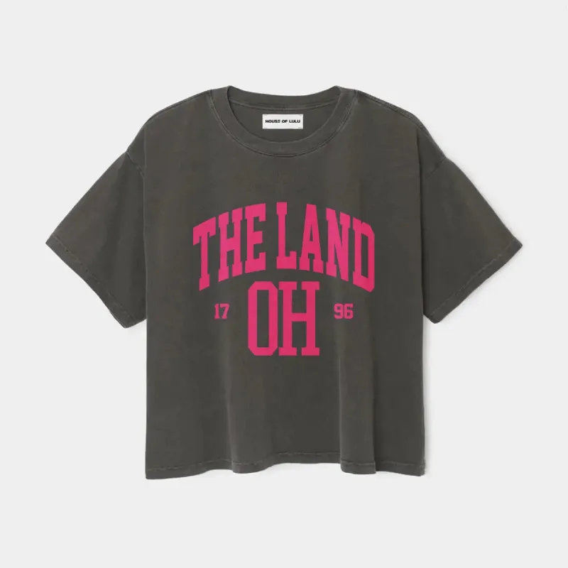 The Land Garment Dye Crop Tee made by Oceanne