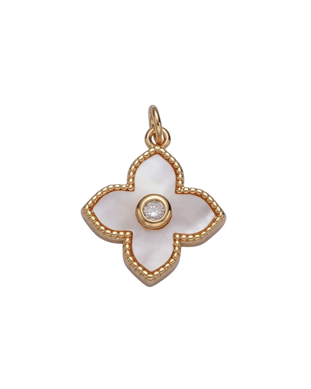 Mother of Pearl Clover Charm sold by Oceanne
