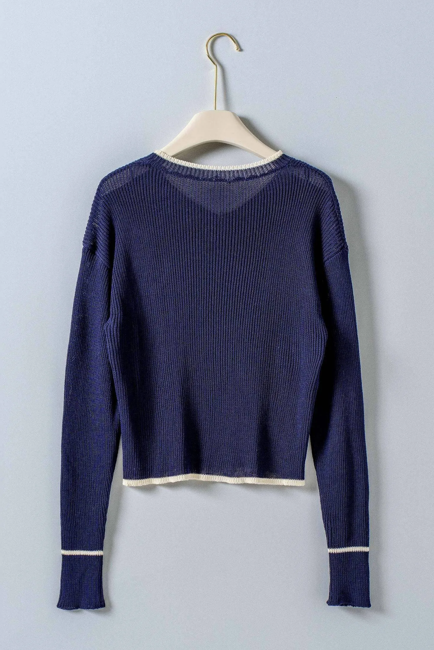 Nautical Anchor V-Neck Knit Top sold by Oceanne product image thumbnail 2