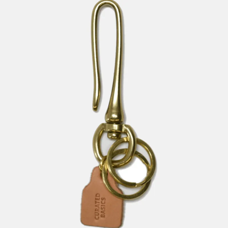 Large Brass Swivel Hook Keychain made by Curated Basics