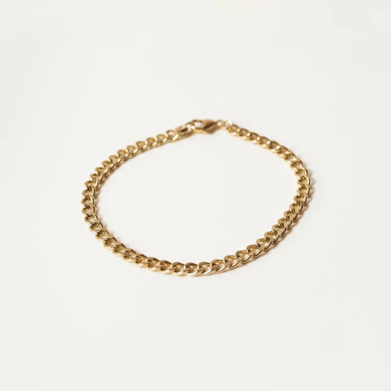18k Gold Filled Cuban Anklet made by Oceanne
