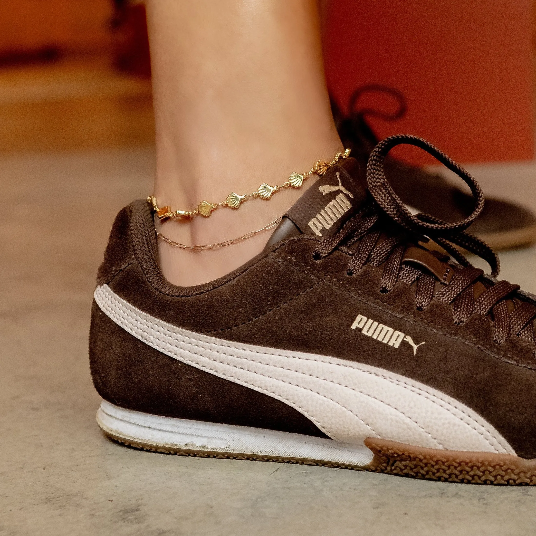 18k Gold Filled Scallop Anklet sold by Oceanne product image thumbnail 2
