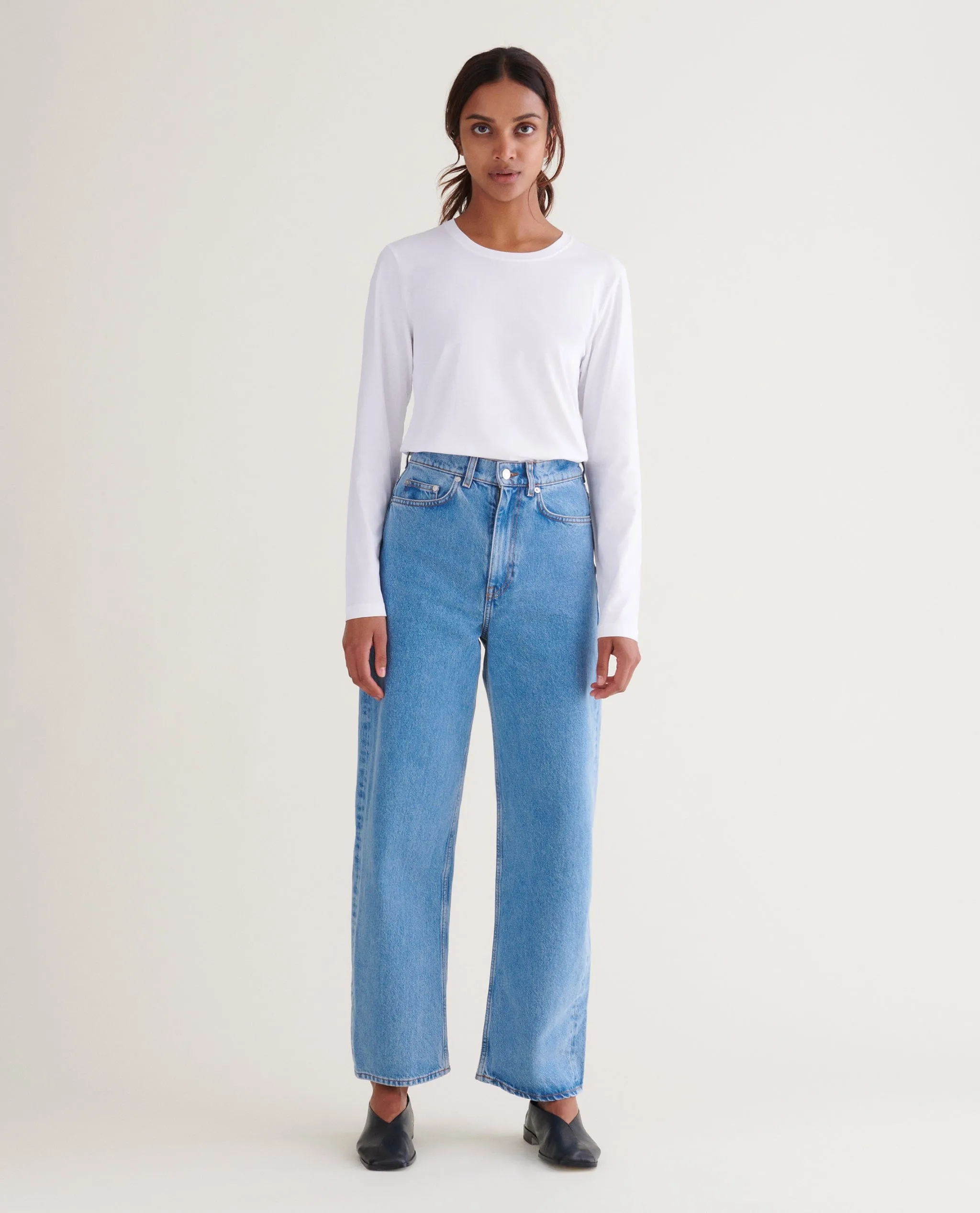 Women's Cotton Crew Neck Long Sleeved T-shirt sold by Rise & Fall product image thumbnail 4