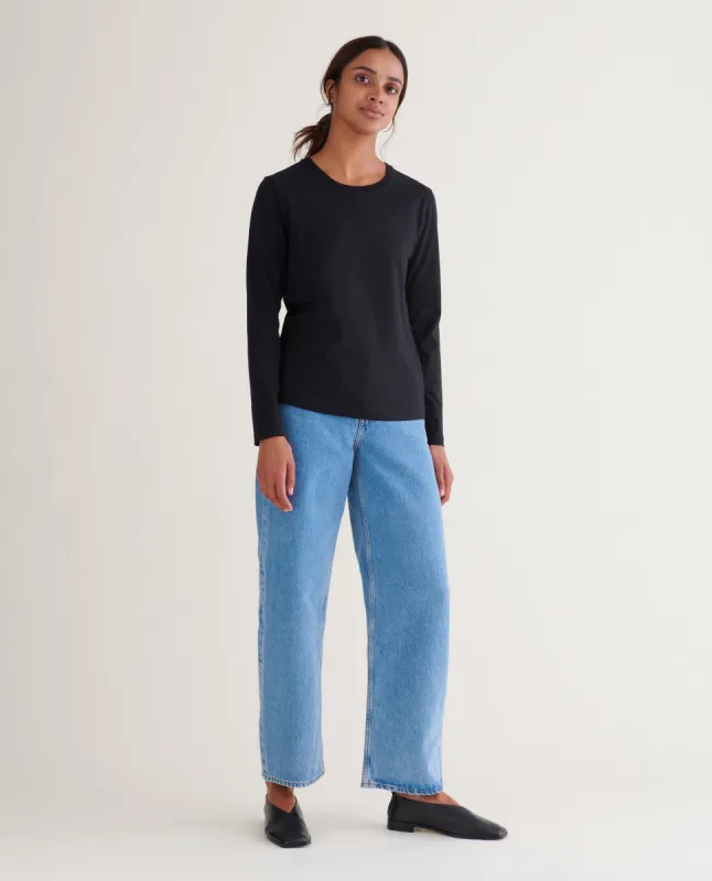 Women's Cotton Crew Neck Long Sleeved T-shirt sold by Rise & Fall
