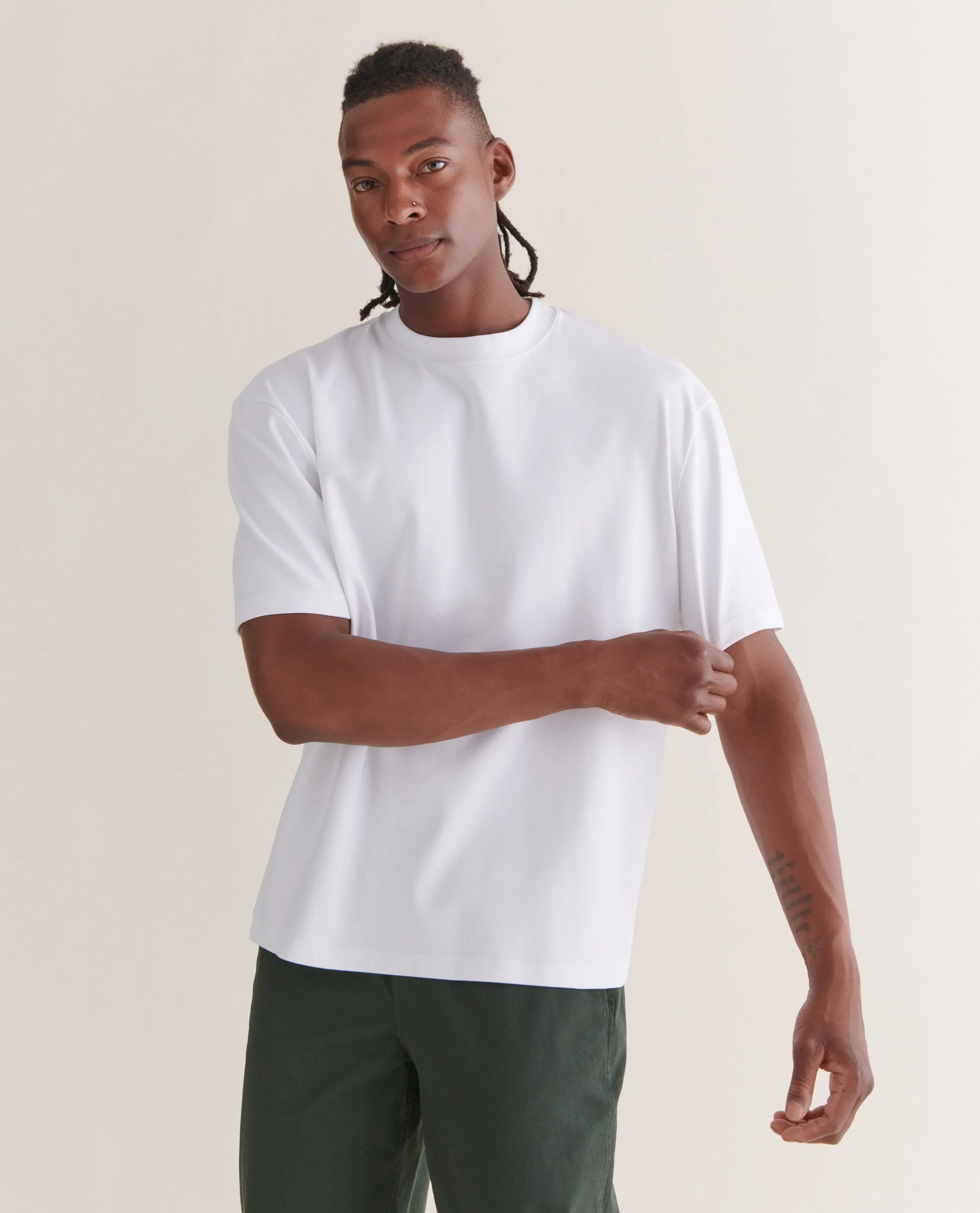 Men's Relaxed Heavy-Weight Cotton T-shirt sold by Rise & Fall