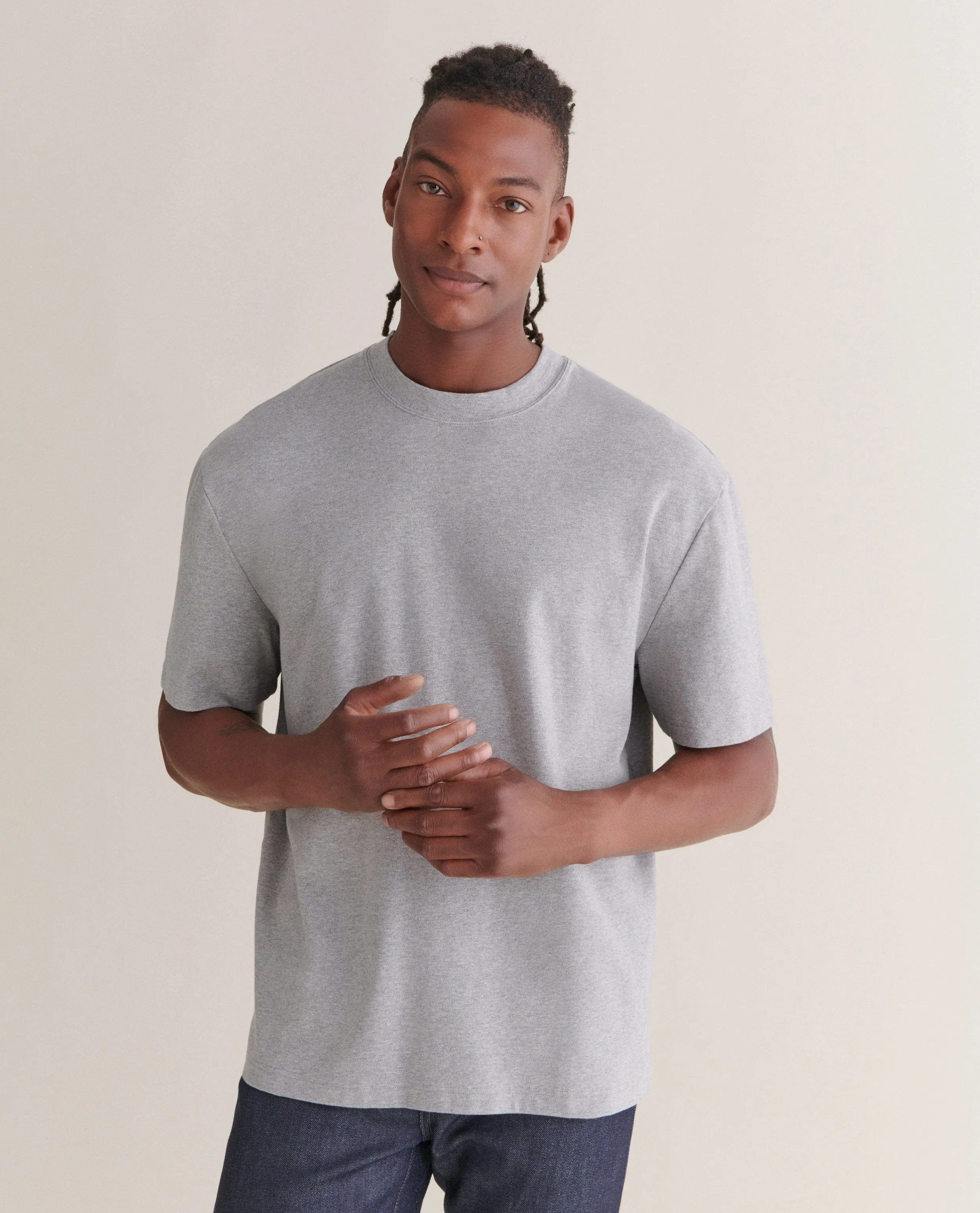 Men's Relaxed Heavy-Weight Cotton T-shirt sold by Rise & Fall product image thumbnail 4