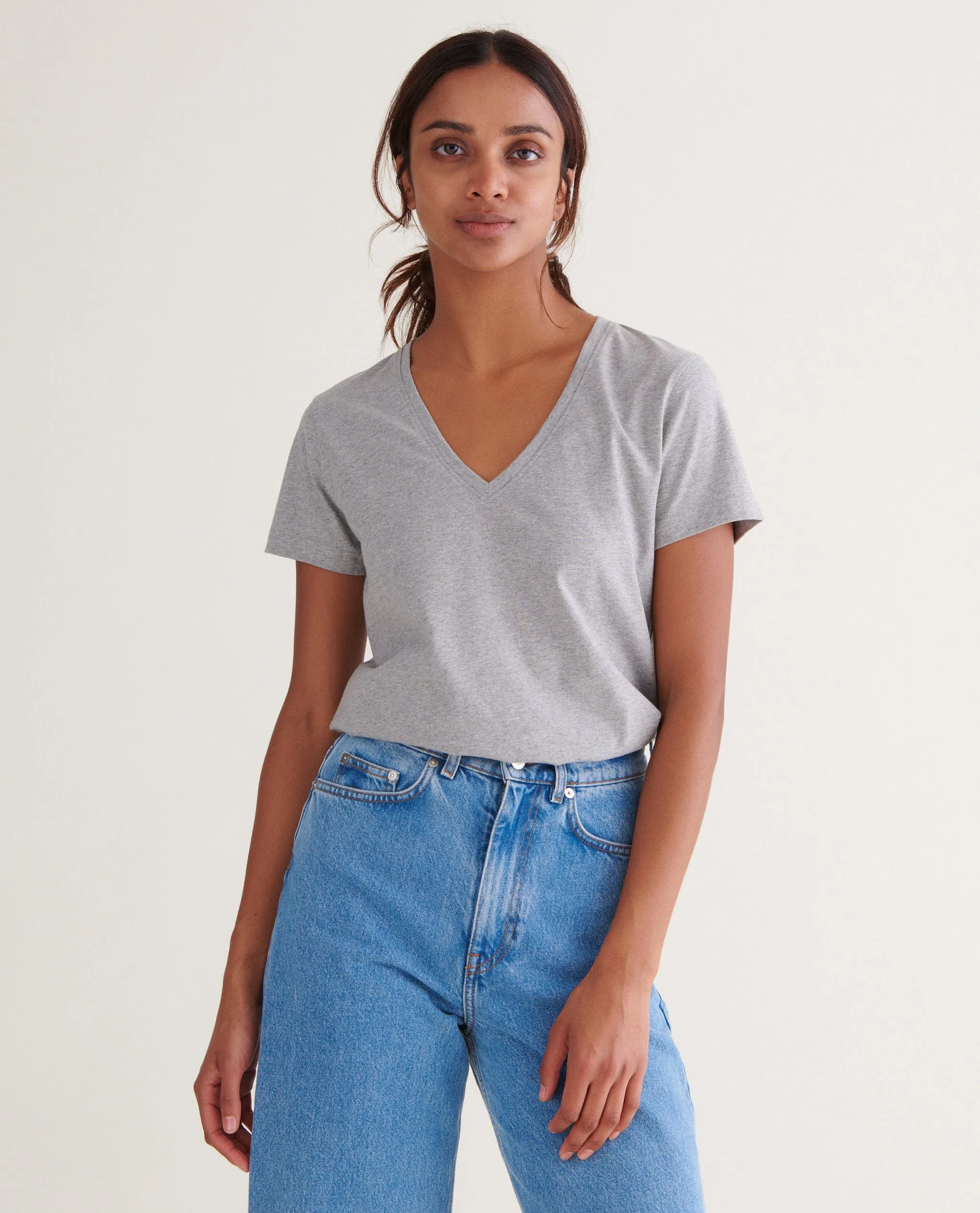 Women's Cotton V Neck T-shirt sold by Rise & Fall product image thumbnail 5