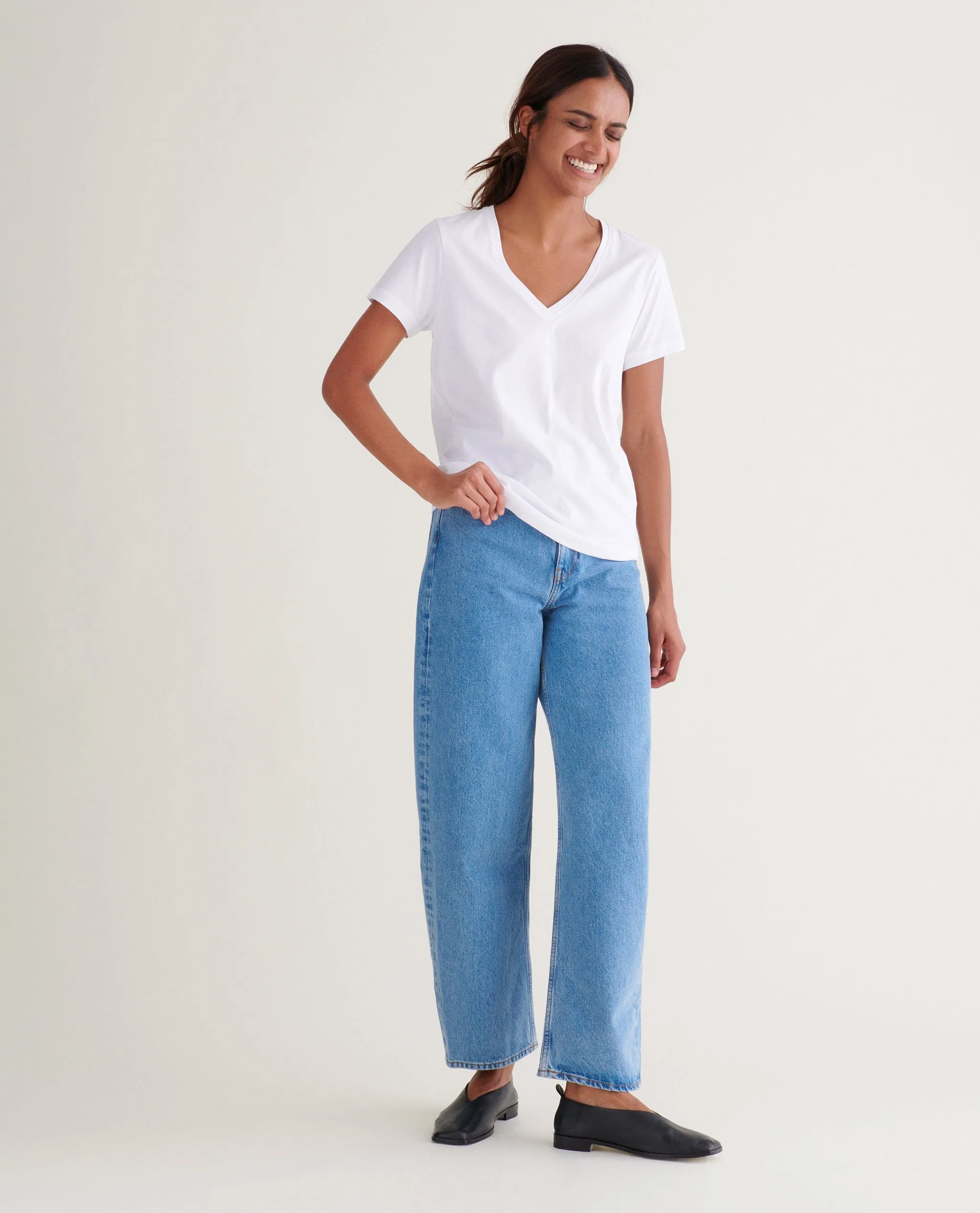 Women's Cotton V Neck T-shirt sold by Rise & Fall