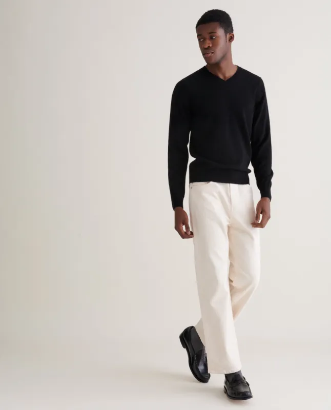 Men's Finest Cashmere V Neck Jumper sold by Rise & Fall