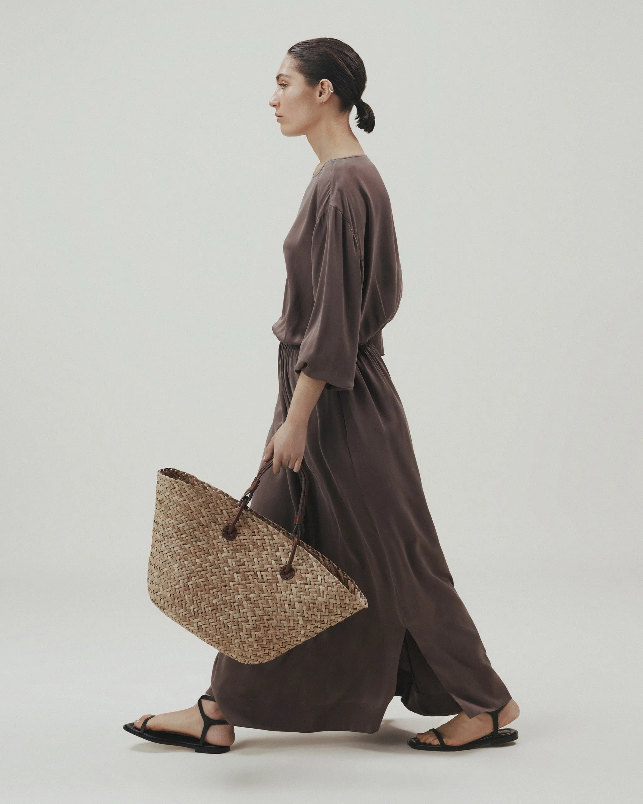 Women's Gathered Waist Easy-Silk Dress sold by Rise & Fall product image thumbnail 5