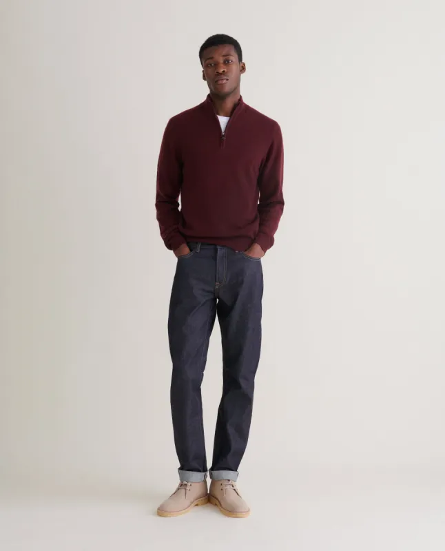 Men's Finest Cashmere 1/4 Zip Jumper sold by Rise & Fall