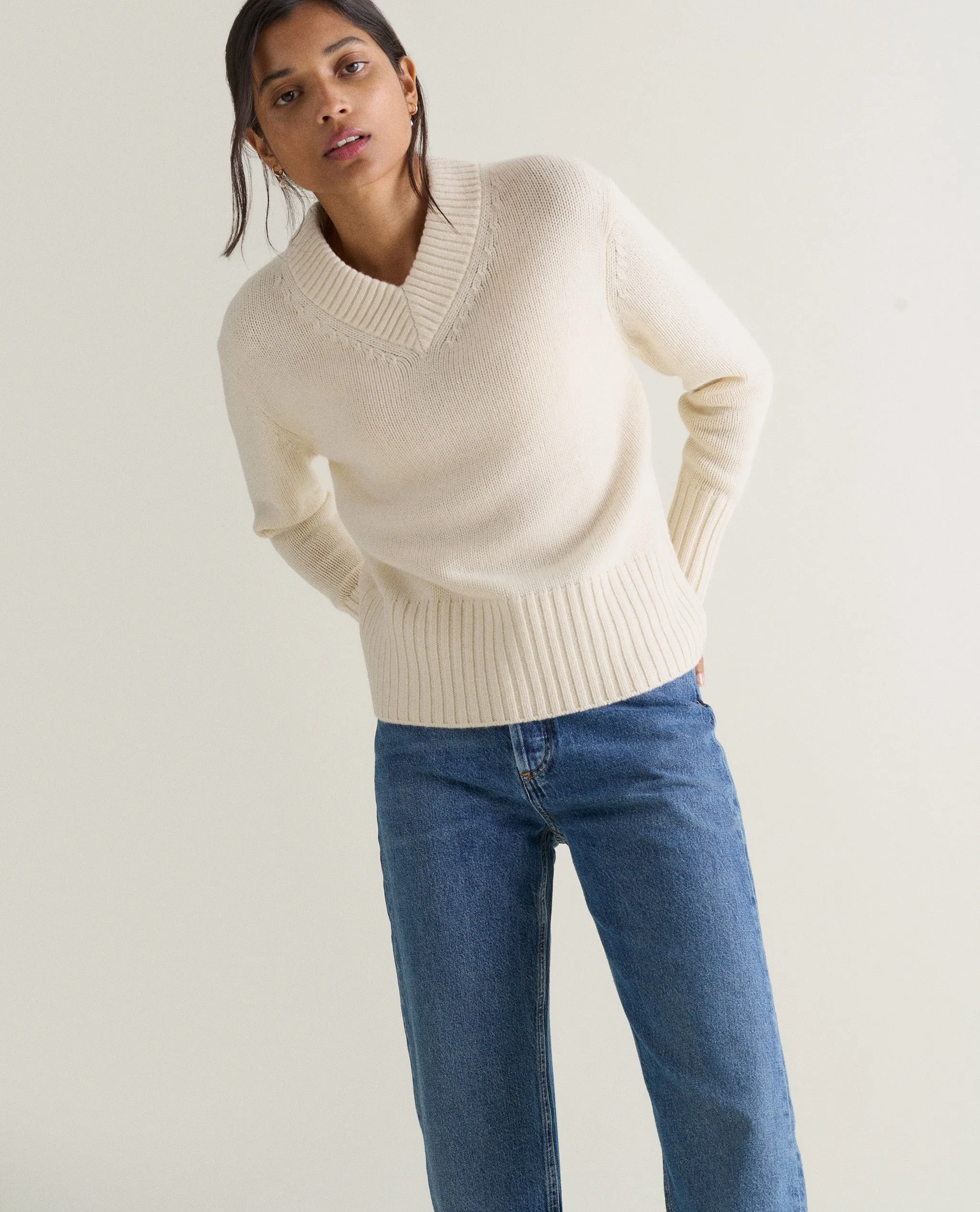 Women's V Neck Jumper sold by Rise & Fall product image thumbnail 5