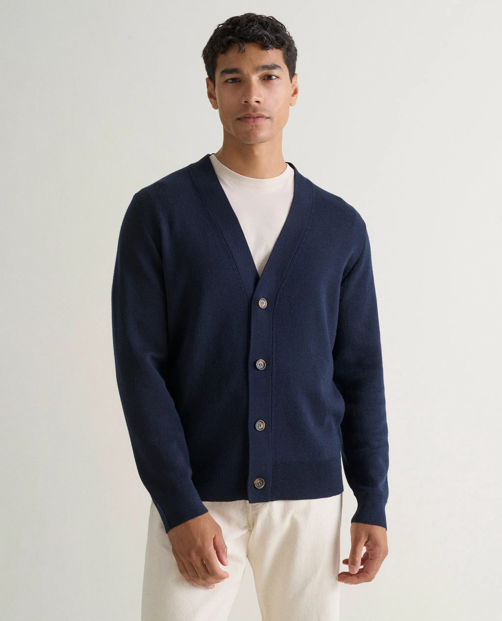 Men's Merino V Neck Cardigan sold by Rise & Fall product image thumbnail 2