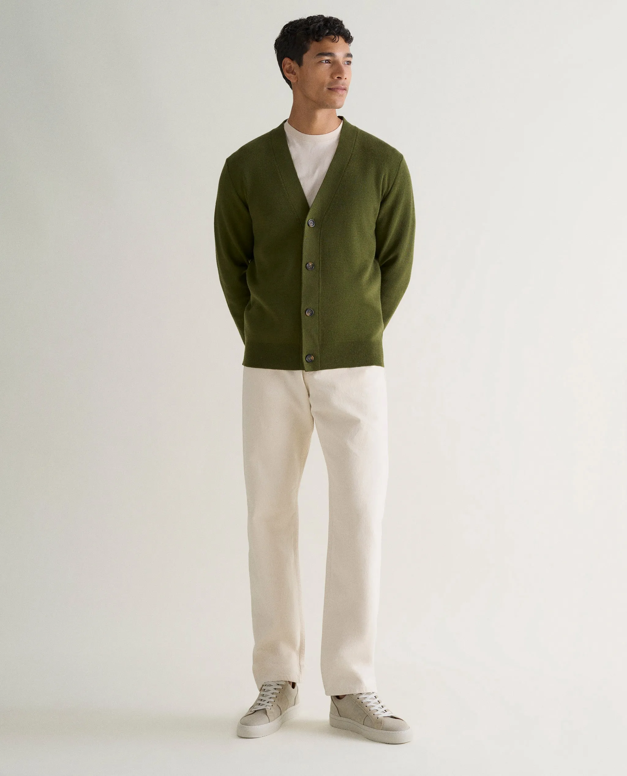 Men's Merino V Neck Cardigan sold by Rise & Fall product image thumbnail 5