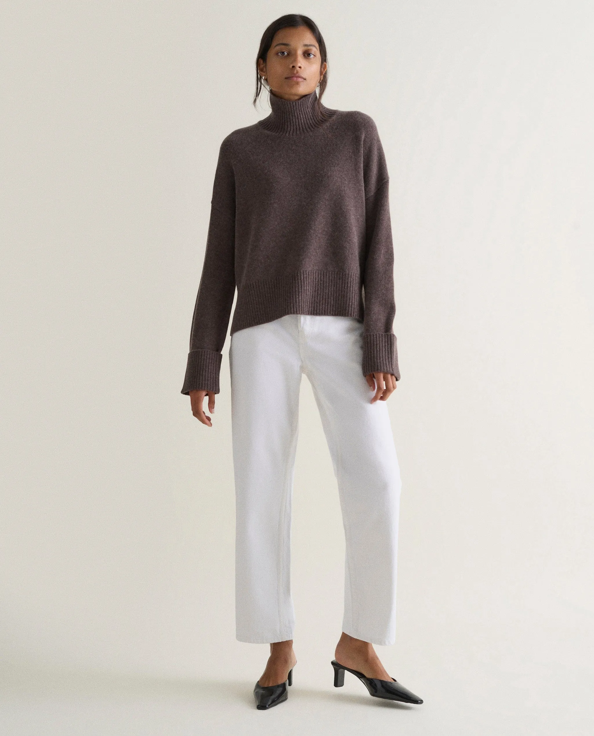 Women's Cashmere Merino High Neck Jumper sold by Rise & Fall product image thumbnail 2