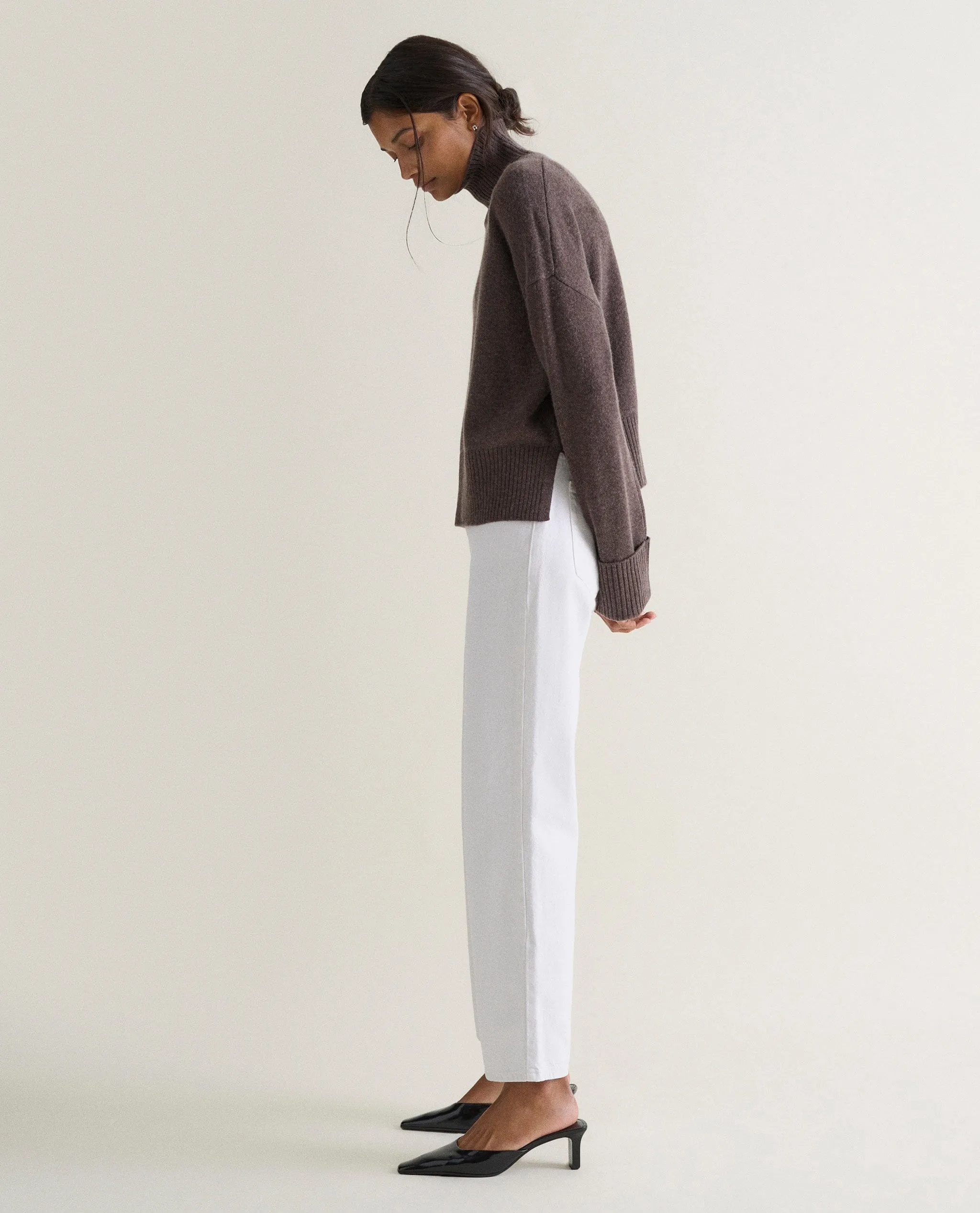 Women's Cashmere Merino High Neck Jumper sold by Rise & Fall product image thumbnail 3