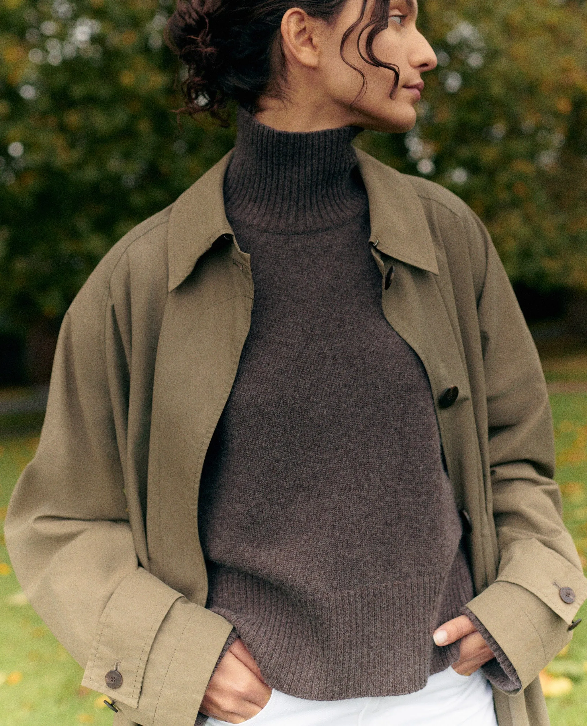 Women's Cashmere Merino High Neck Jumper sold by Rise & Fall product image thumbnail 4