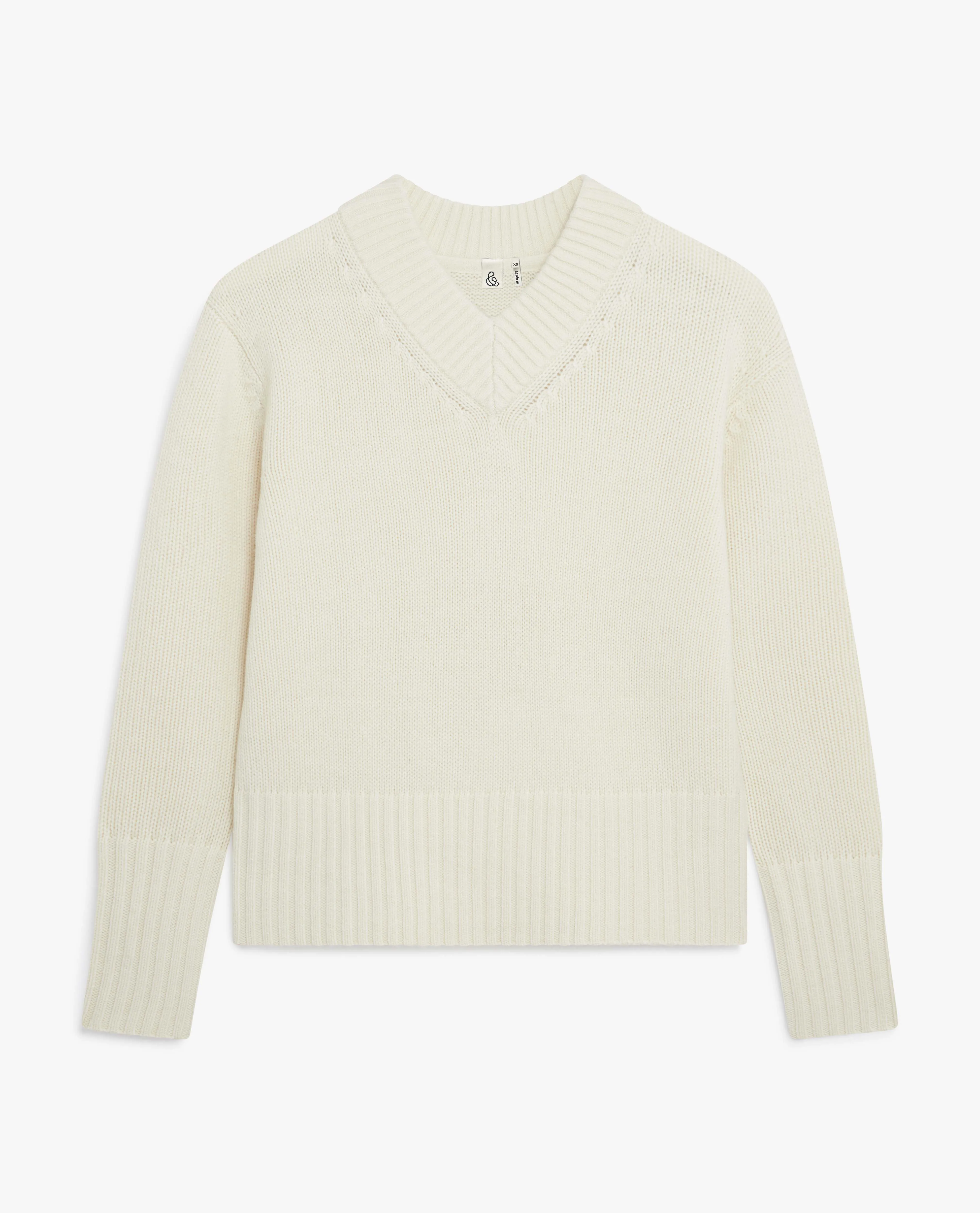 Women's Cashmere Merino V Neck Jumper sold by Rise & Fall product image thumbnail 5