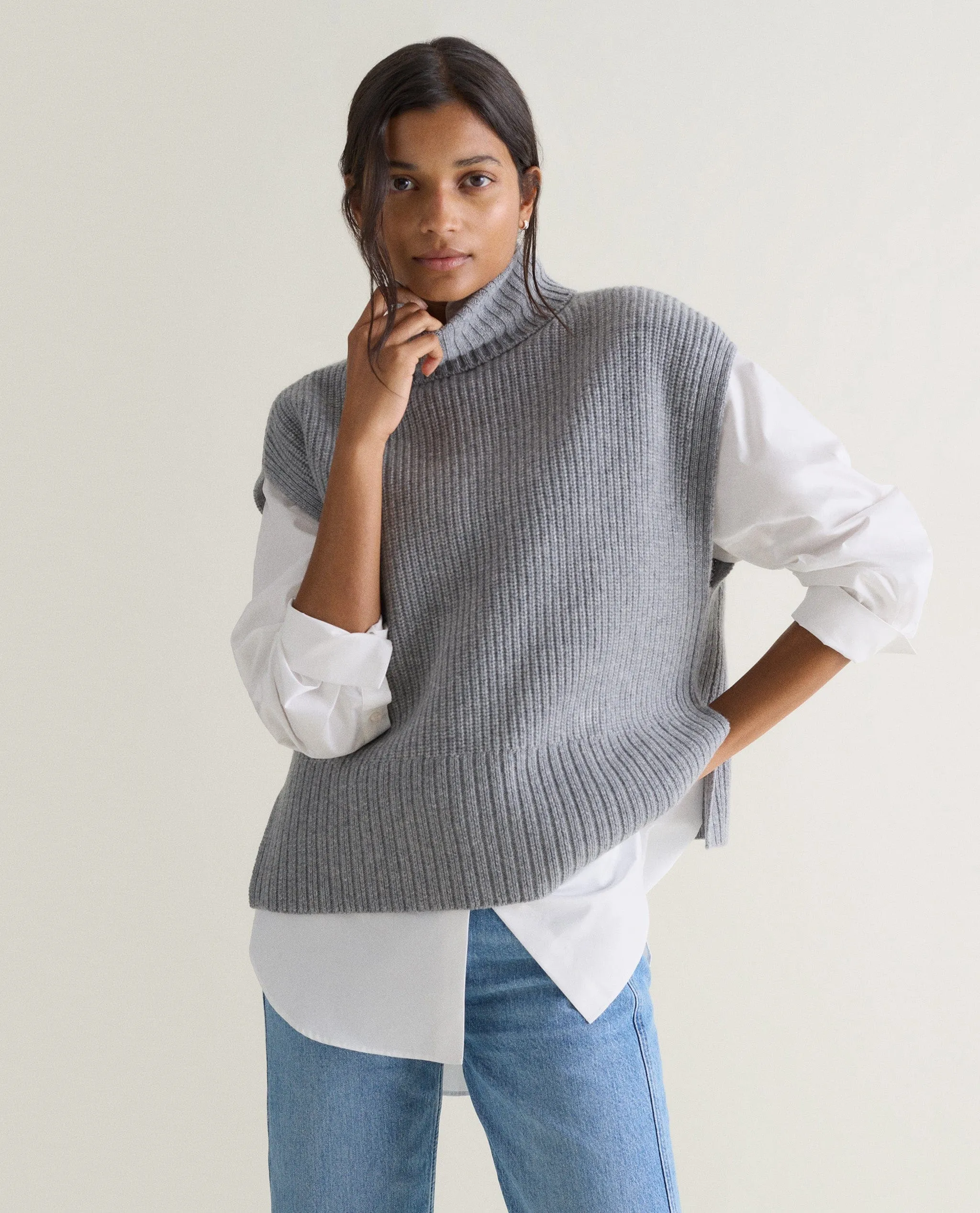 Women's Cashmere Merino Roll Neck Tabard sold by Rise & Fall product image thumbnail 5