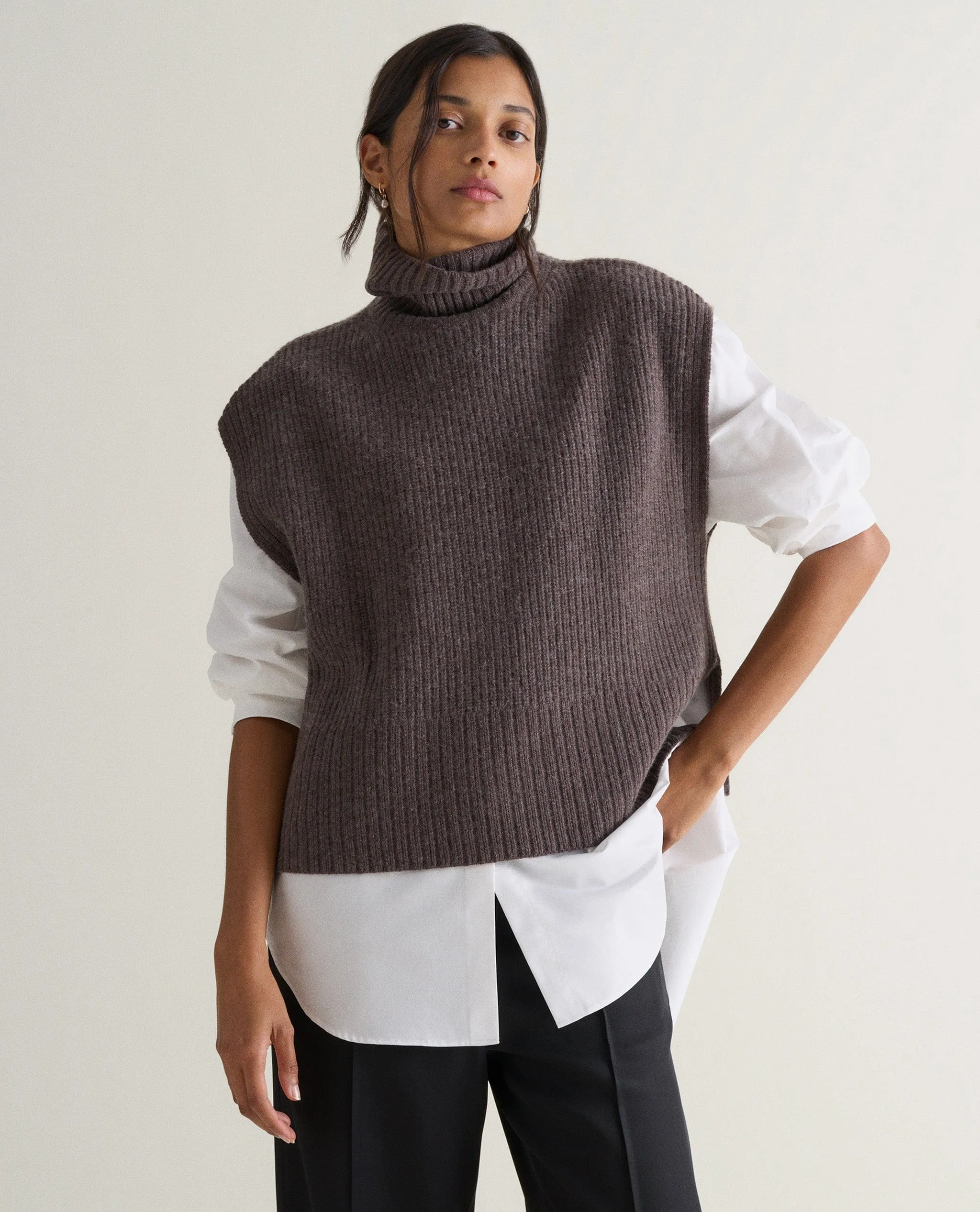 Women's Cashmere Merino Roll Neck Tabard sold by Rise & Fall product image thumbnail 3