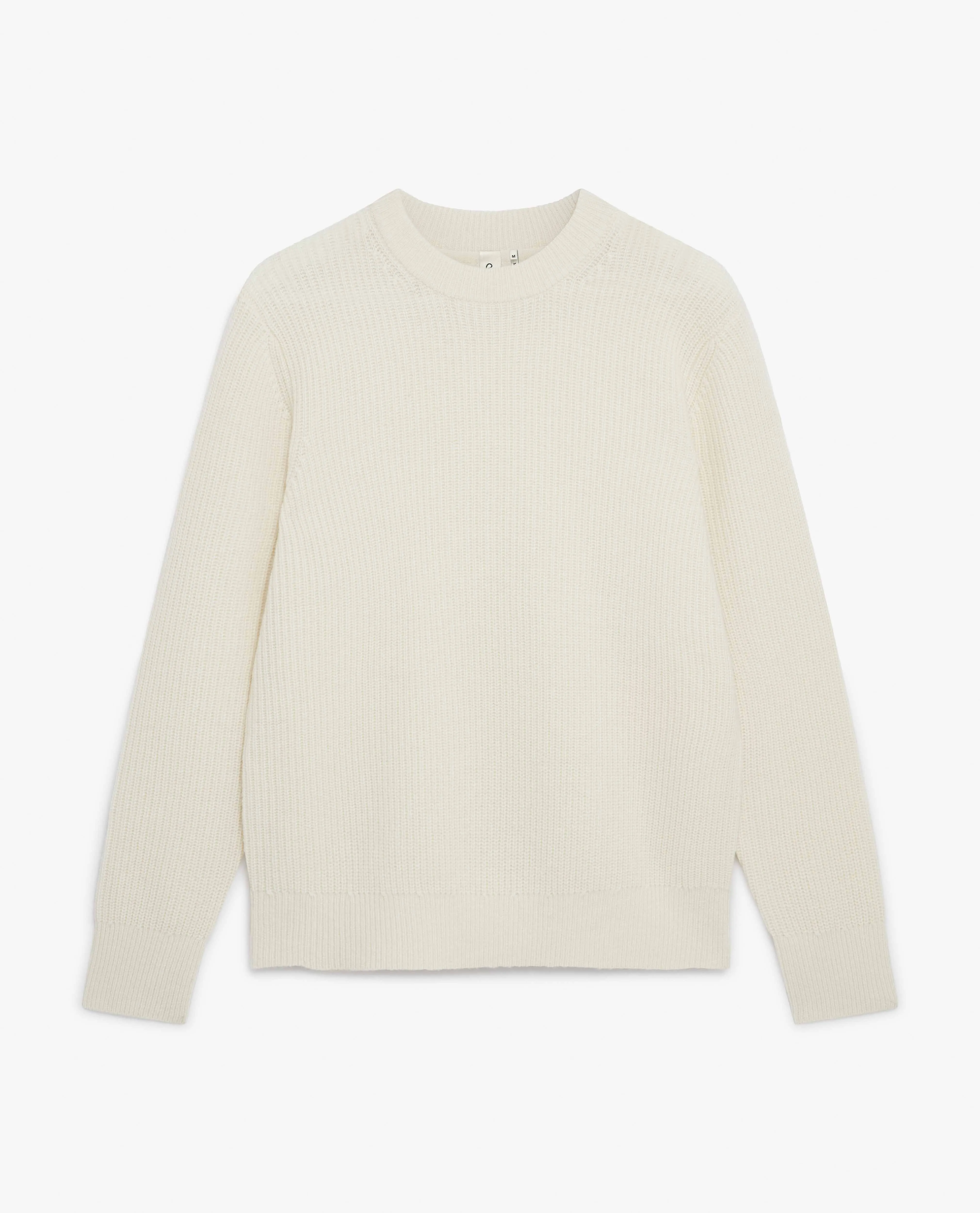 Men's Cashmere Merino Fishermans Rib Crew Neck Jumper sold by Rise & Fall product image thumbnail 5
