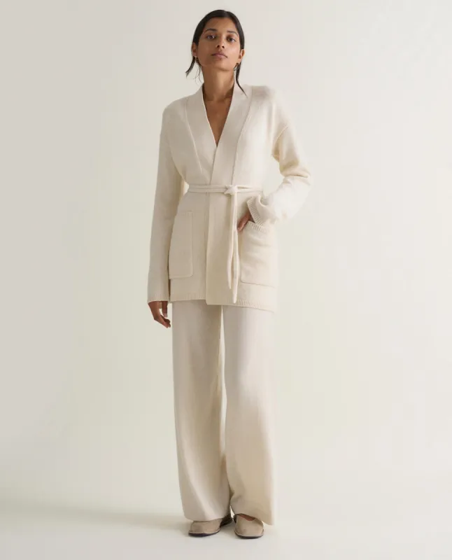 Women's Cashmere Merino Belted Cardigan sold by Rise & Fall
