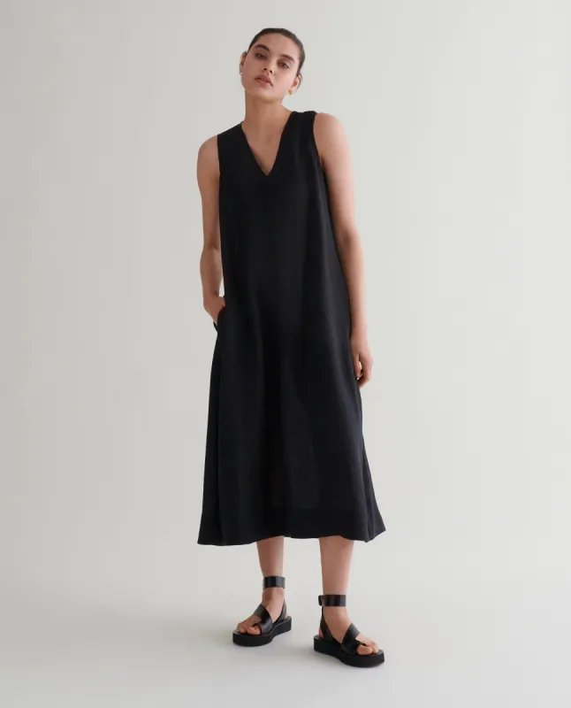 Women's French Linen Sleeveless Dress sold by Rise & Fall