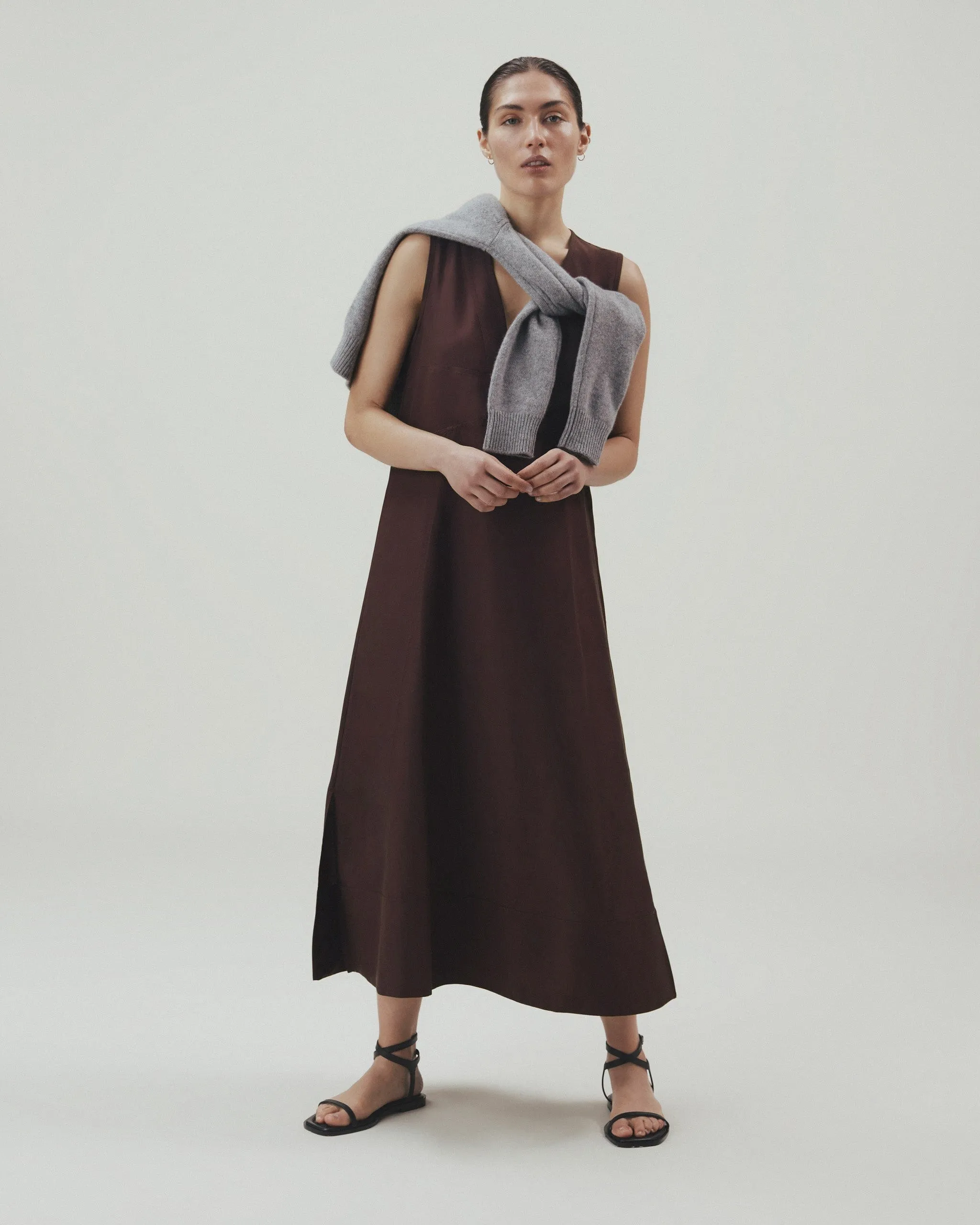 Women's Future-Linen Panelled V Neck Dress sold by Rise & Fall