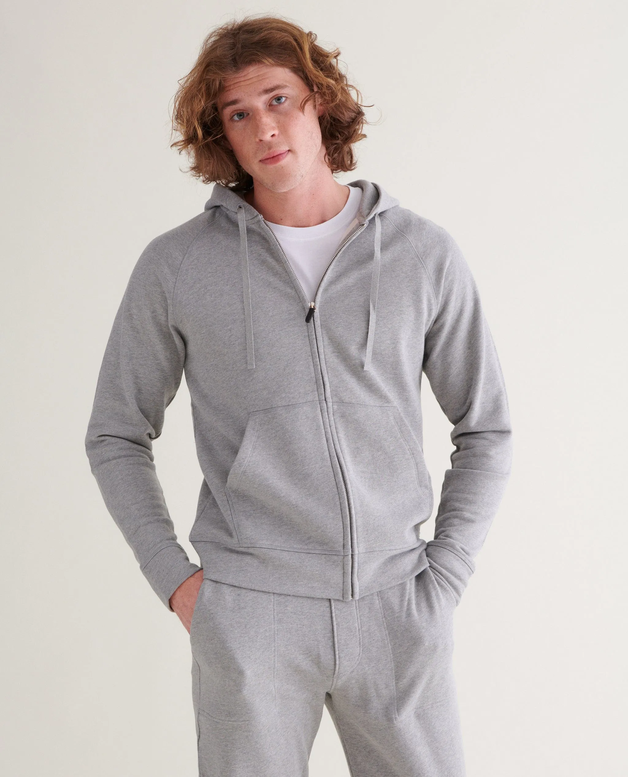 Men's Terry Cotton Zip Up Hoodie sold by Rise & Fall